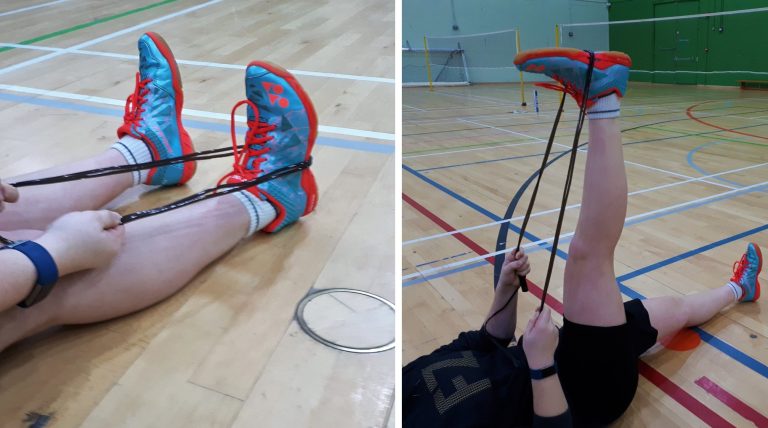 skipping rope stretching