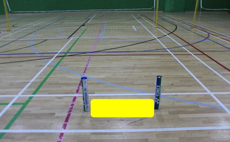 target area for badminton high serve