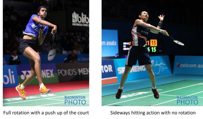 badminton hitting