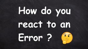 how do you react to a badminton error?