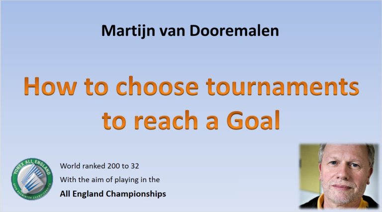 Badminton tournament planning by Martijn Van Dooremallen