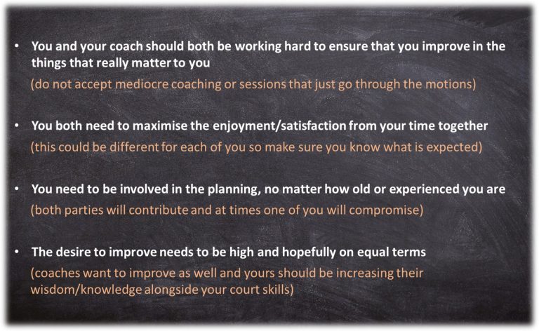 badminton coach and player agreements