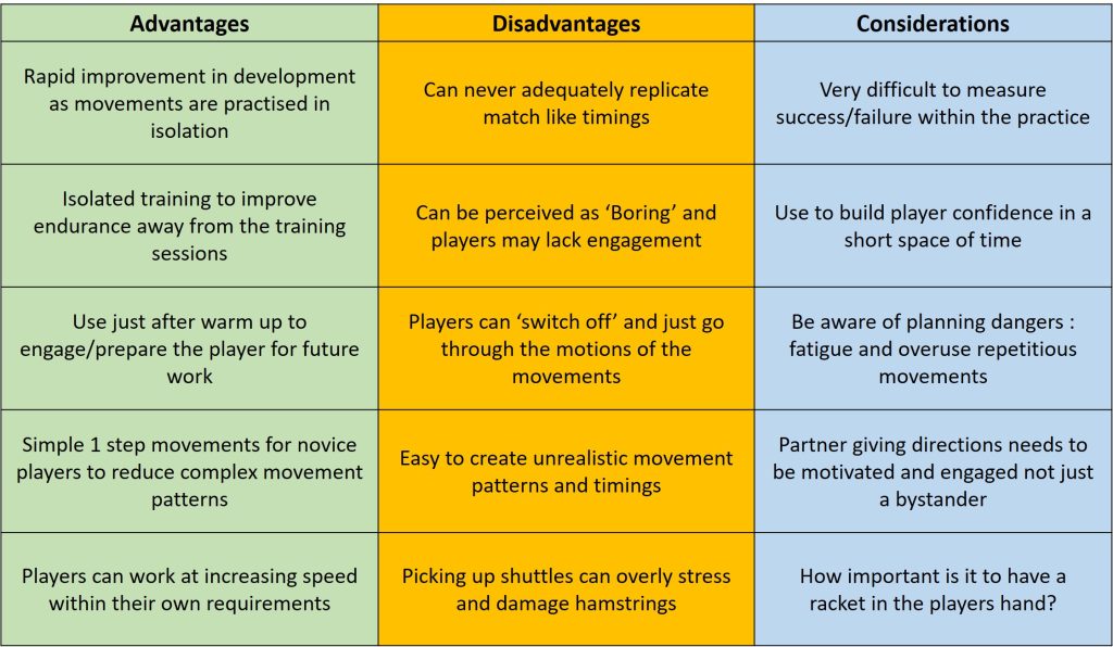 shadow badminton advantages and considerations