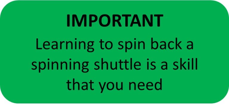 returning badminton net spins.