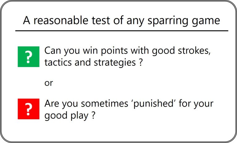 testing the badminton sparring games