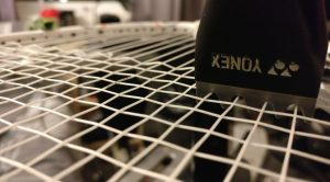 badminton racket stringing.