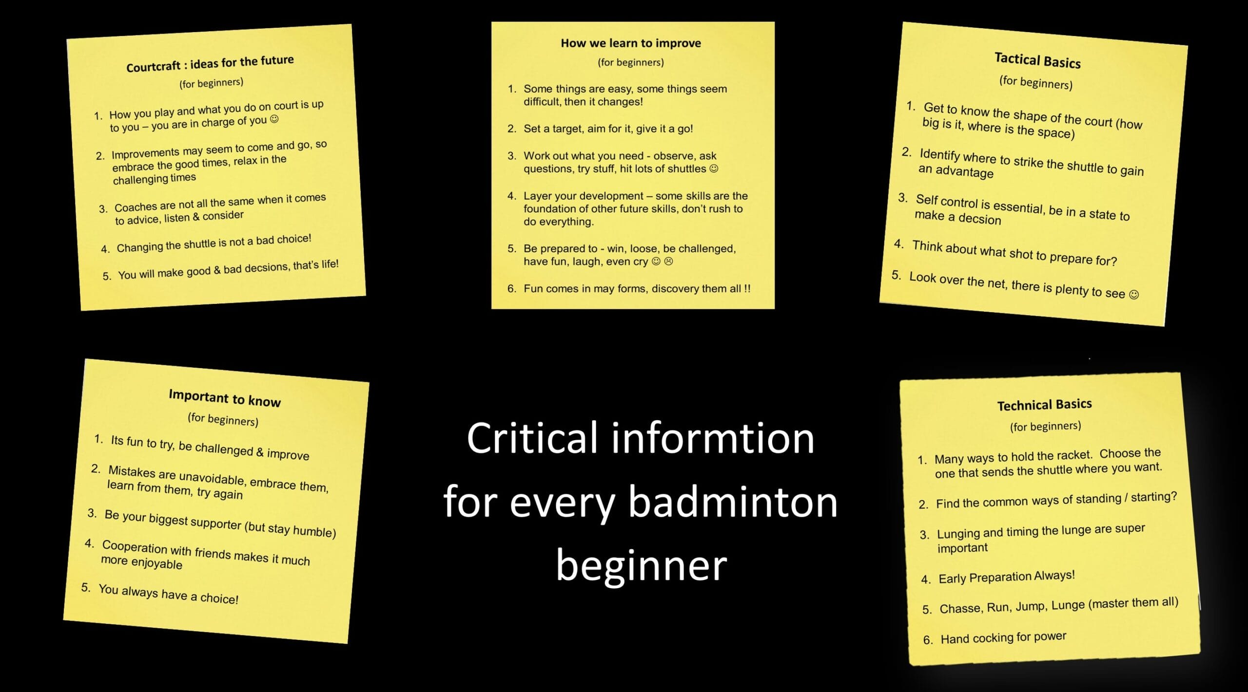 badminton information for begginers
