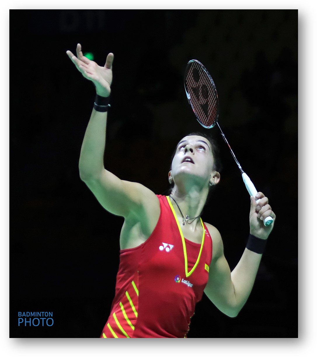 Carolina Marin badminton overhead technique
