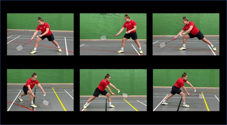 badminton practice player start postions.
