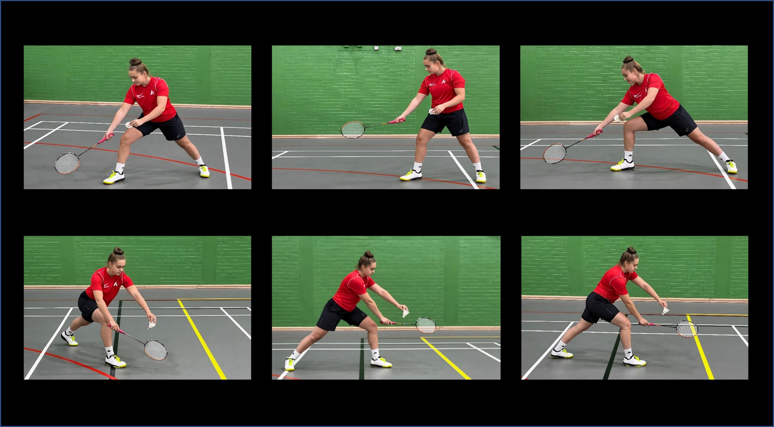 badminton practice player start postions.