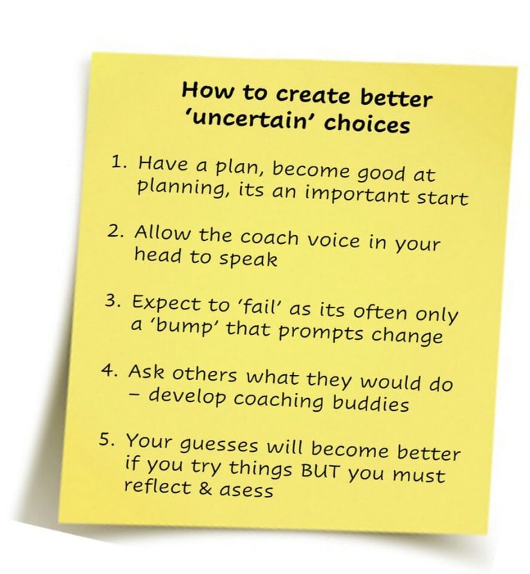 how to create better uncertain choices.