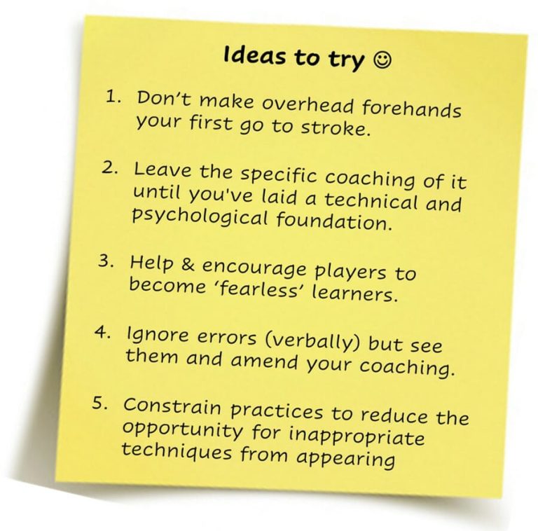 badminton overhead forehand ideas to try