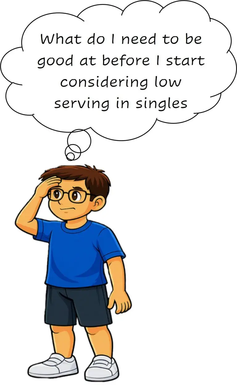 6 Ways to help develop a singles low serve