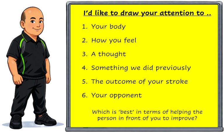 Badminton practice attention
