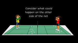 Badminton net