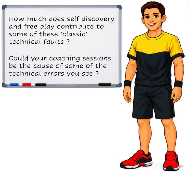 Badminton practice errors