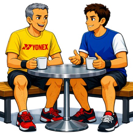 Badminton coaches need friends to improve
