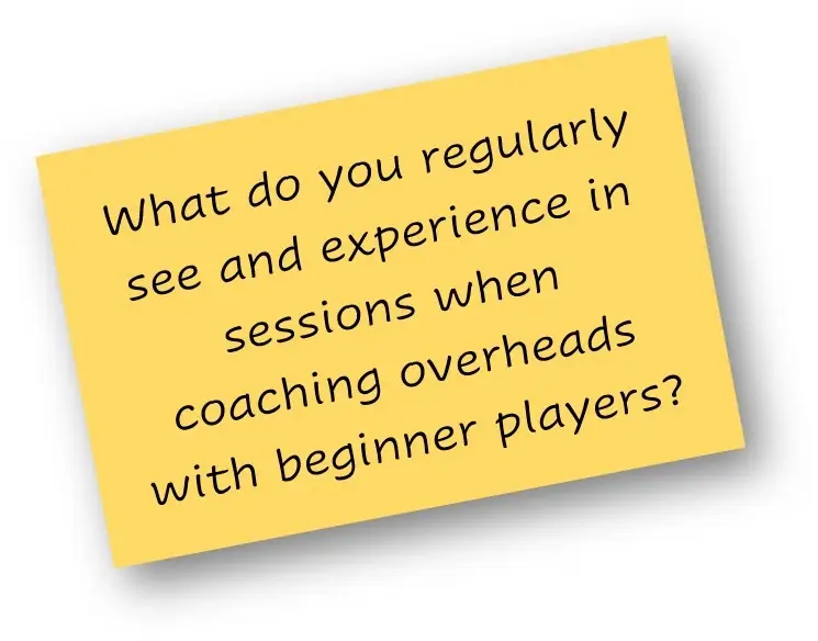 introducing badminton overhead with beginner players