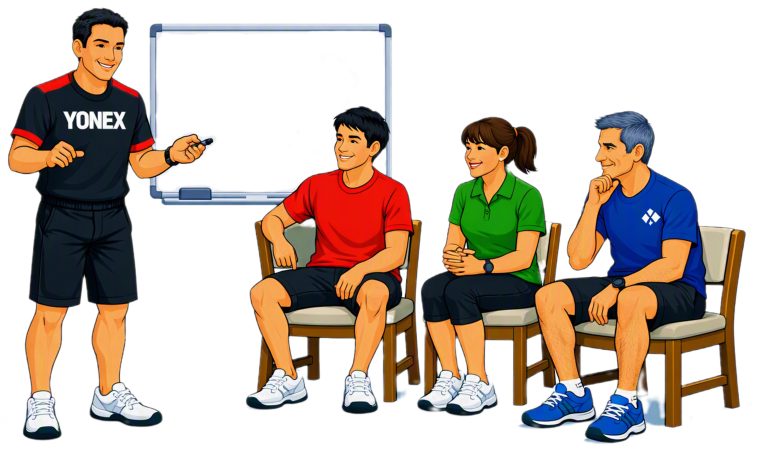 sharing badminton knowledge